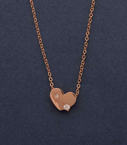 Distinctive Golden Heart Necklace (Brass)