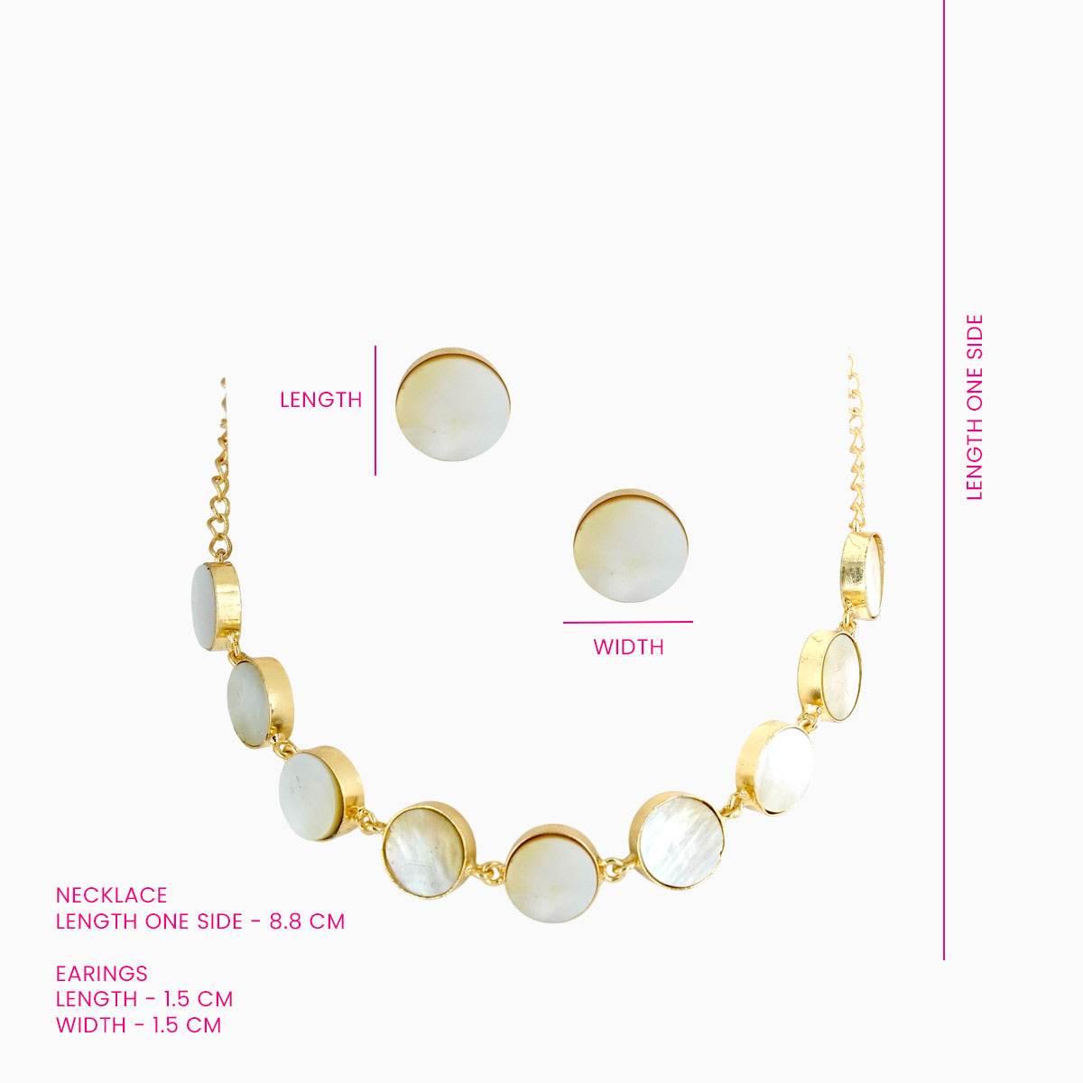 Gold-Plated Mother-of-Pearl Necklace Set