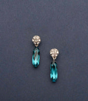 Elegant Fallig Blue Gemstones Tops (Brass)