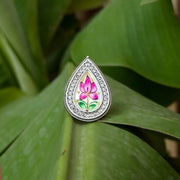 Hand painted Lotus Ring - Adjustable