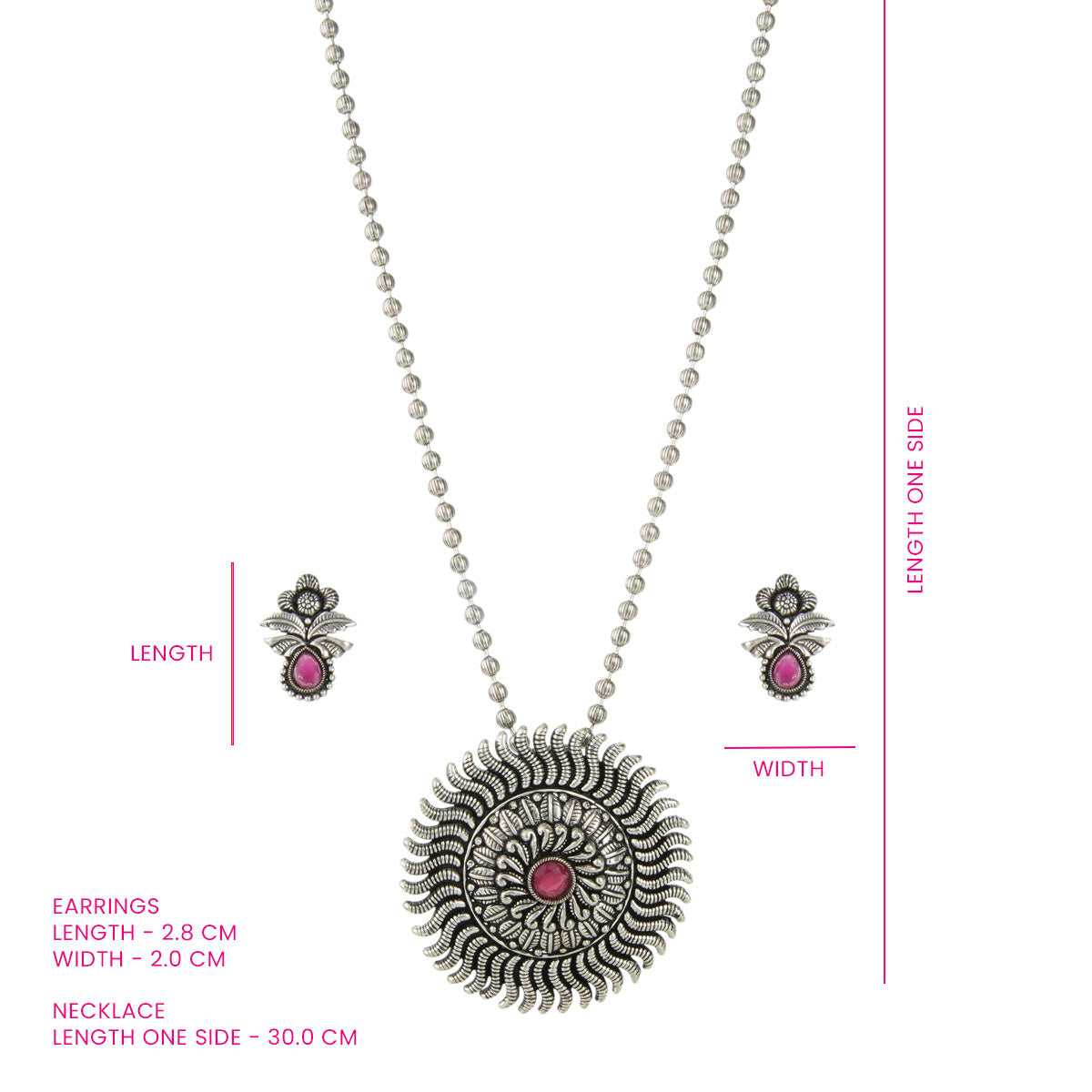 Sun Motif Necklace Set