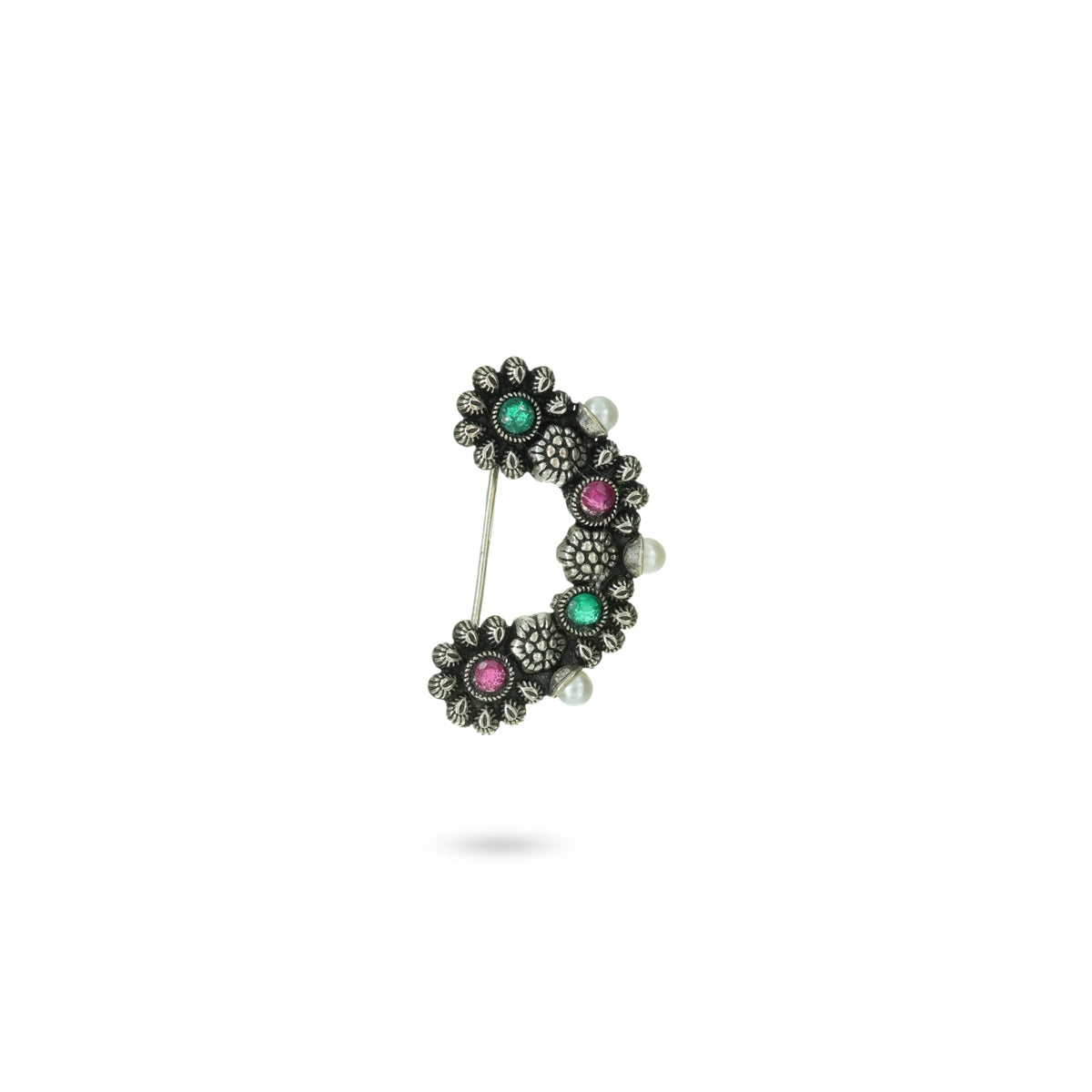 Floral Motif Nath - Clip on