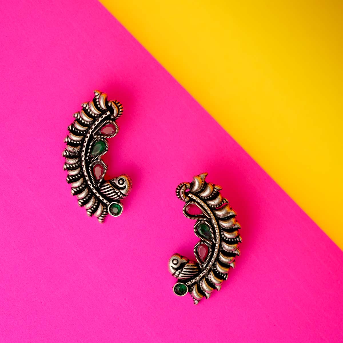 Peacock Motif Earrings