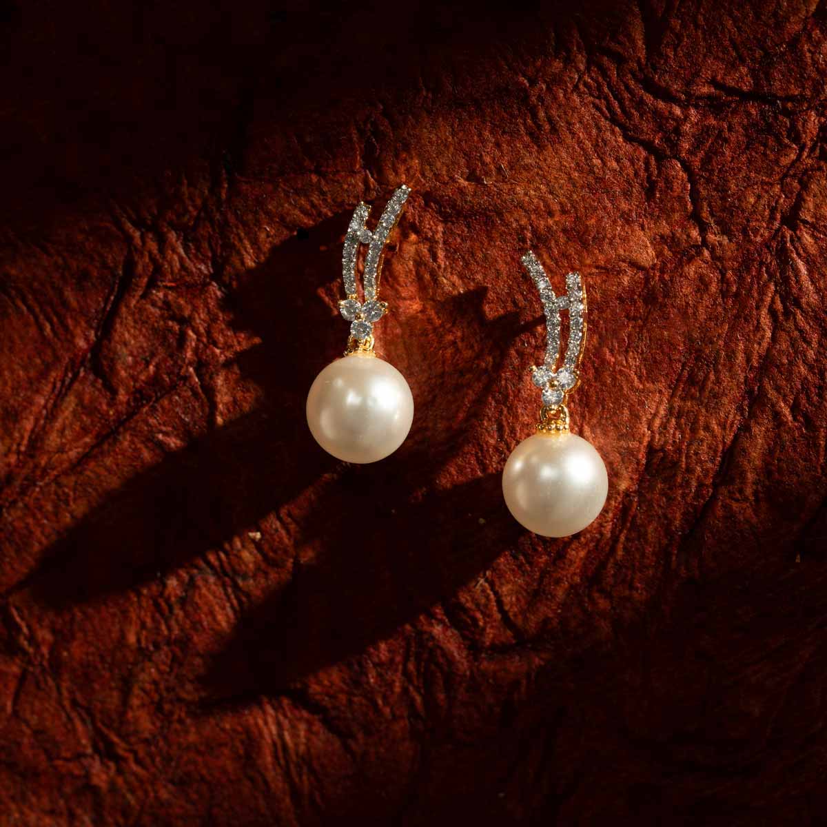 Pearl Radiance Gold-Plated Drop Earrings