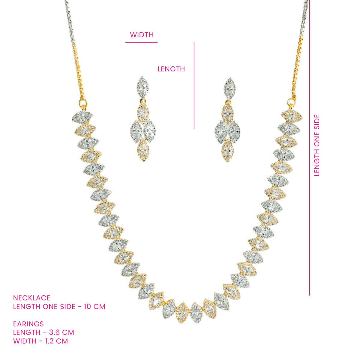 Marquise Sparkle Necklace Set