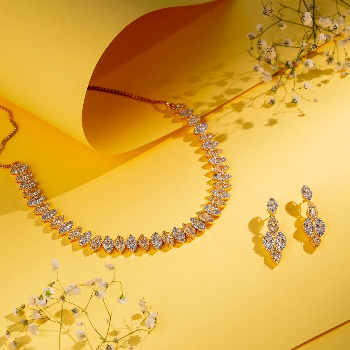 Marquise Sparkle Necklace Set