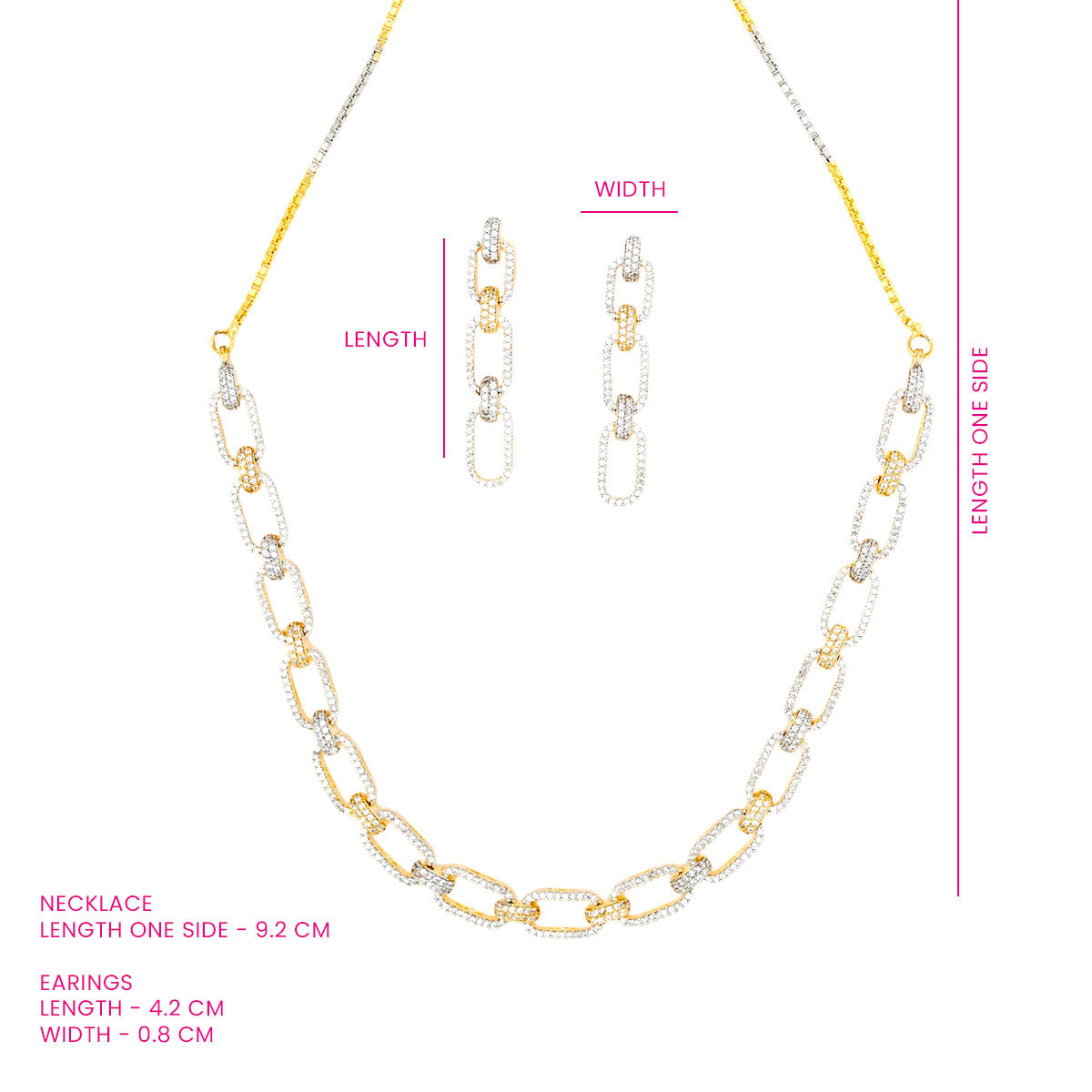 Gleaming Link Necklace Set