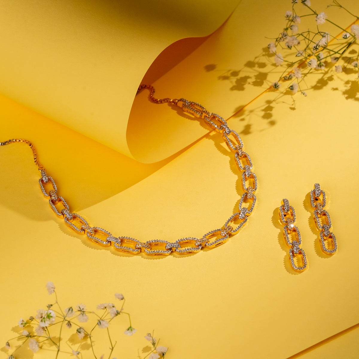 Gleaming Link Necklace Set