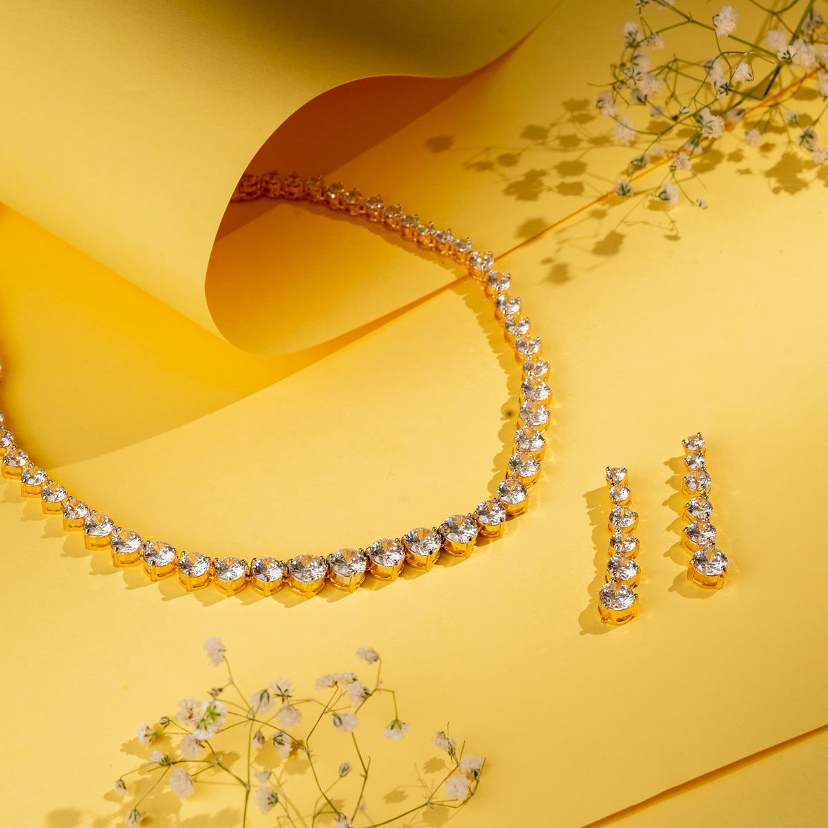 Radiant Teardrop Necklace Set