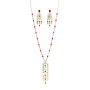 Ruby Red Arch Necklace Set