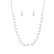 Crystal Curve Necklace Set