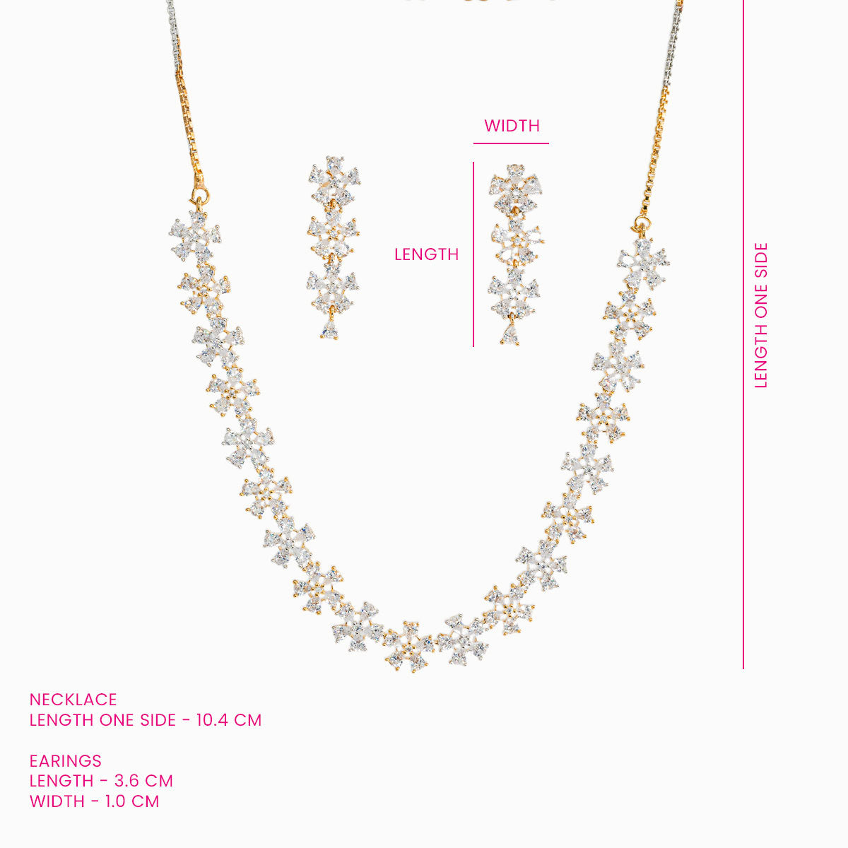 Floral Cascade Necklace Set