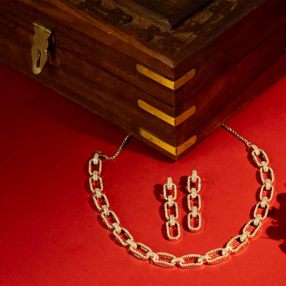 Diamond Link Necklace Set