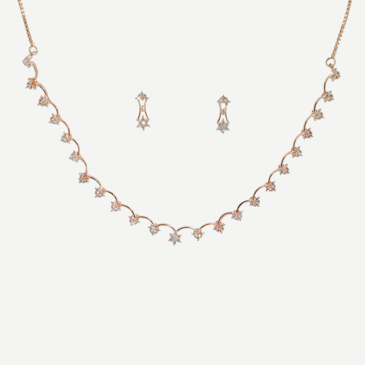 Rose Wave Necklace Set