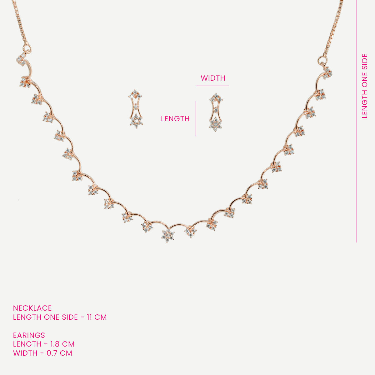 Rose Wave Necklace Set