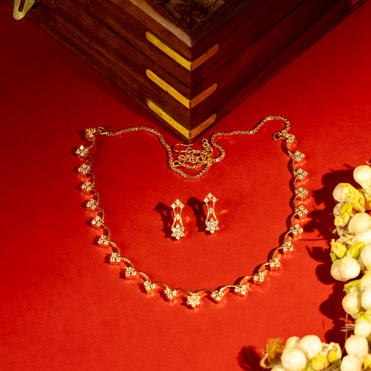 Rose Wave Necklace Set