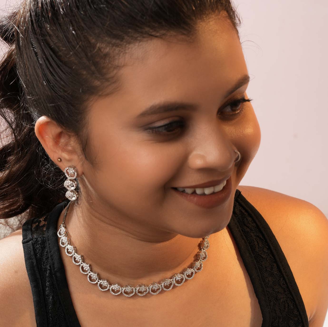 Crescent Elegance Necklace Set