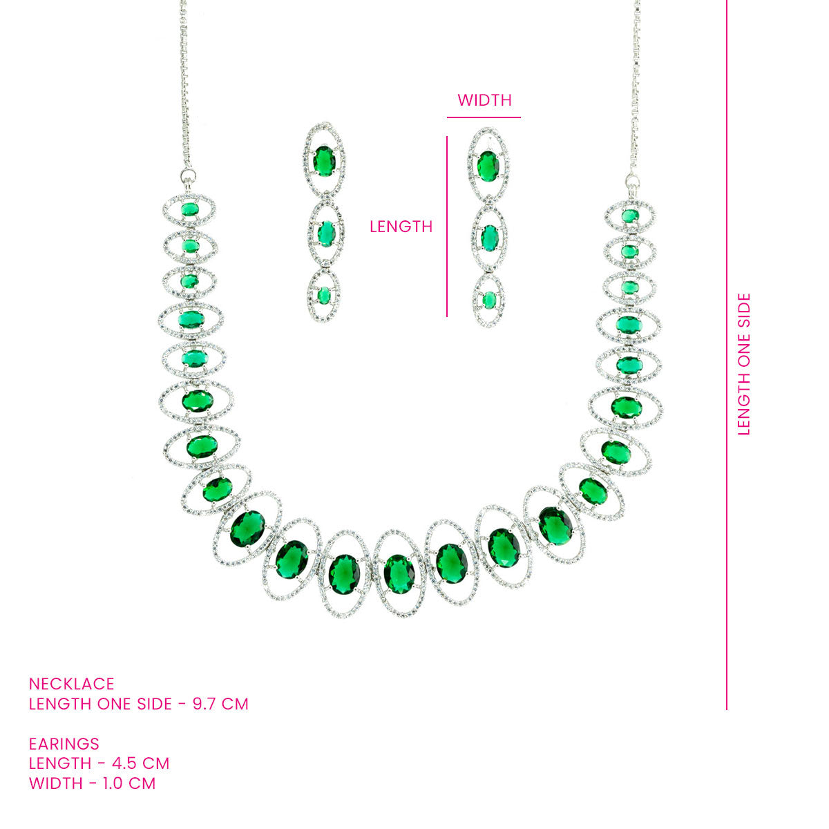 Oval Charm Necklace Set