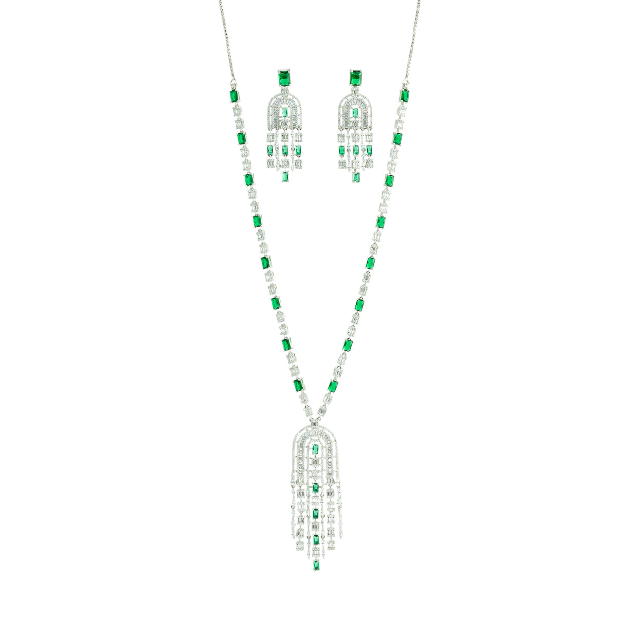 Emerald Arch Necklace Set