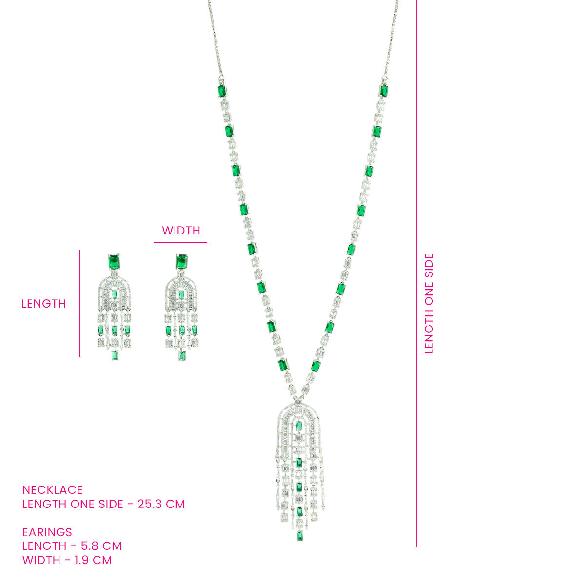 Emerald Arch Necklace Set