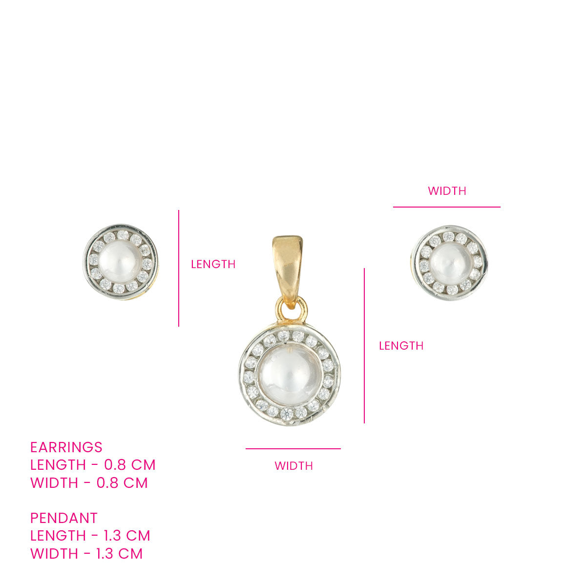 Pearl Halo Pendant Set