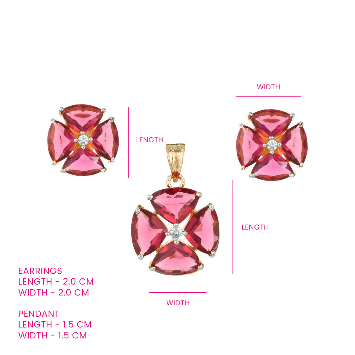 Blossom Pink Pendant Set