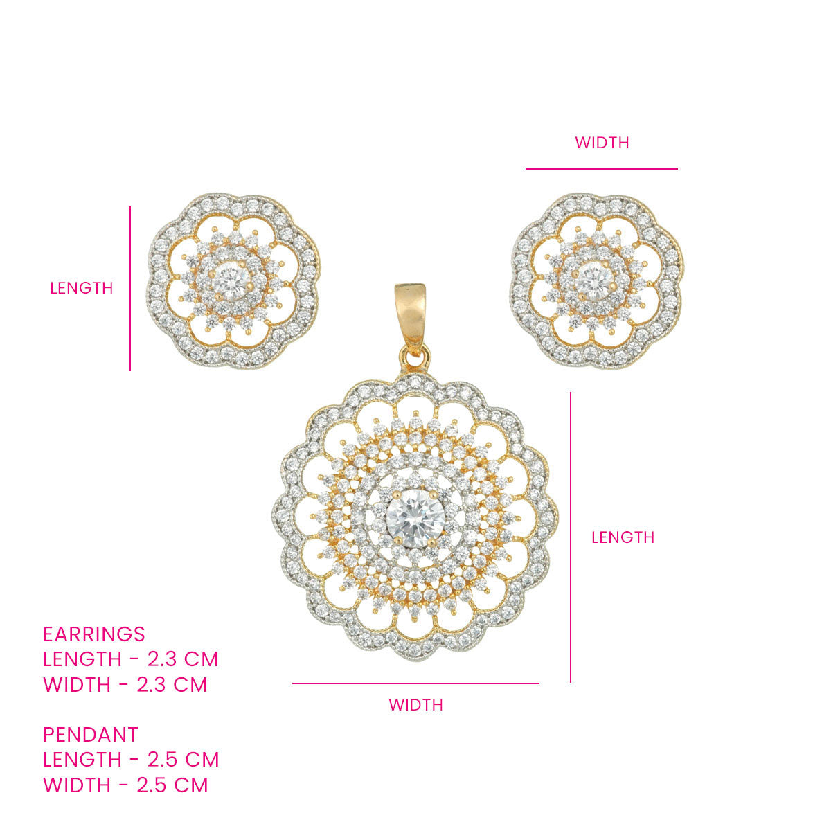 Golden Petal Pendant Set