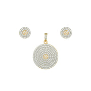 Gold Radiance Circular Pendant Set