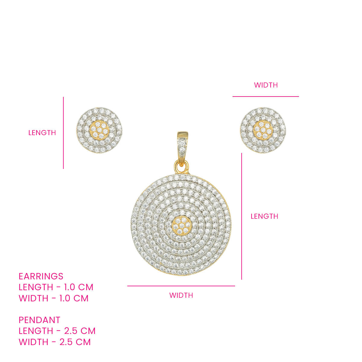 Gold Radiance Circular Pendant Set