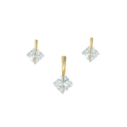 Square Crystal Pendant Set