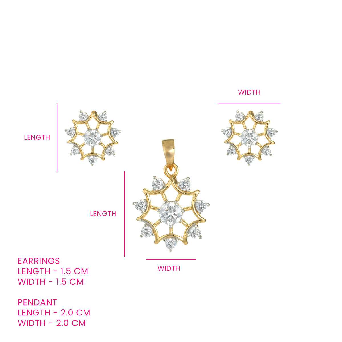 Starburst Charm Pendant Set