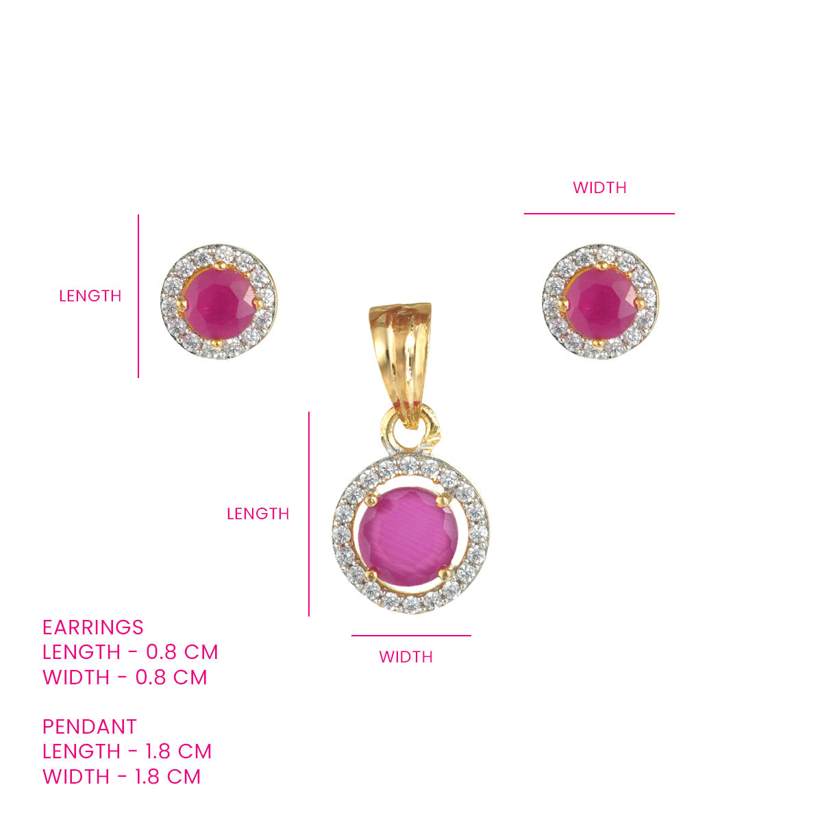 Pink Radiance Pendant Set