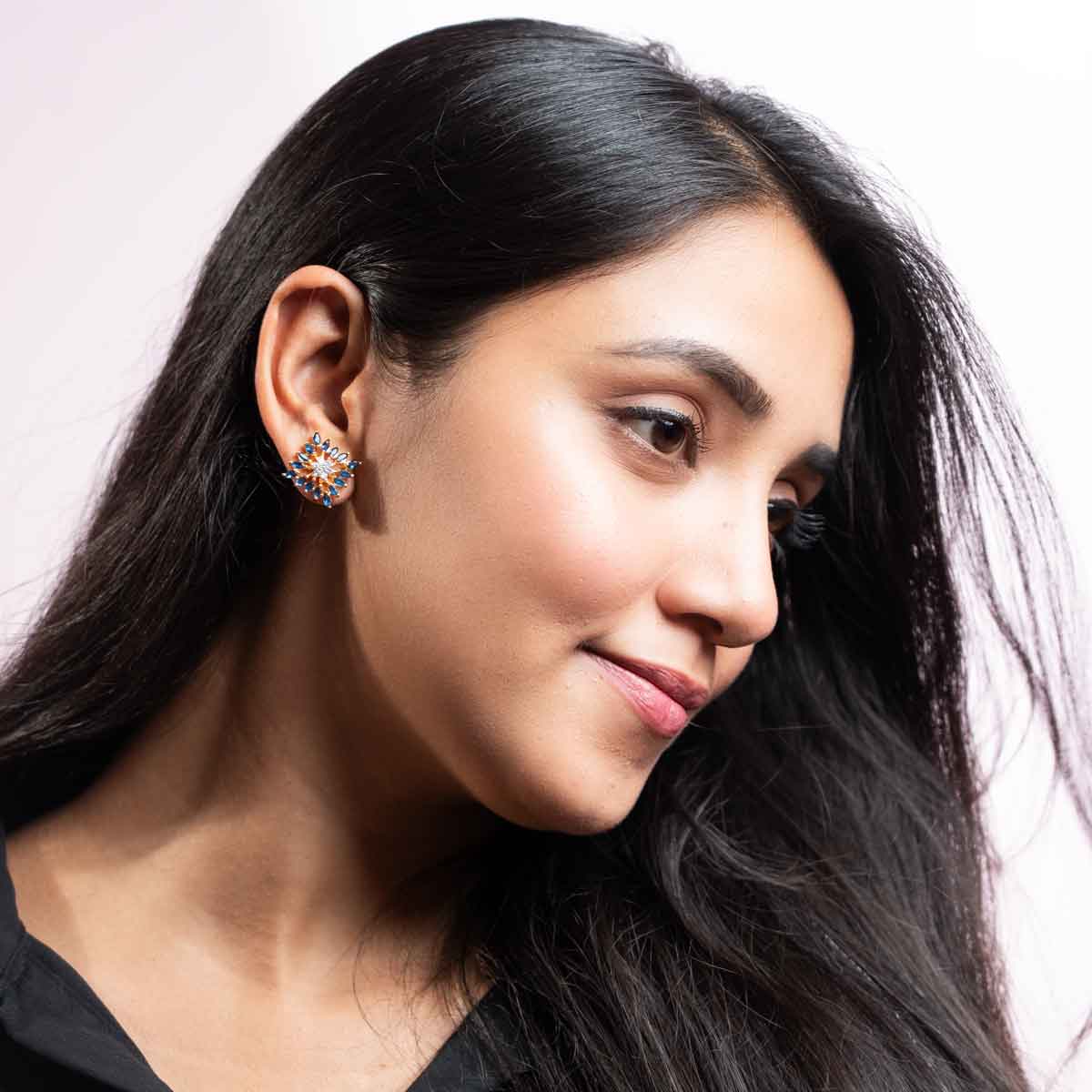 Blue Bloom Studs