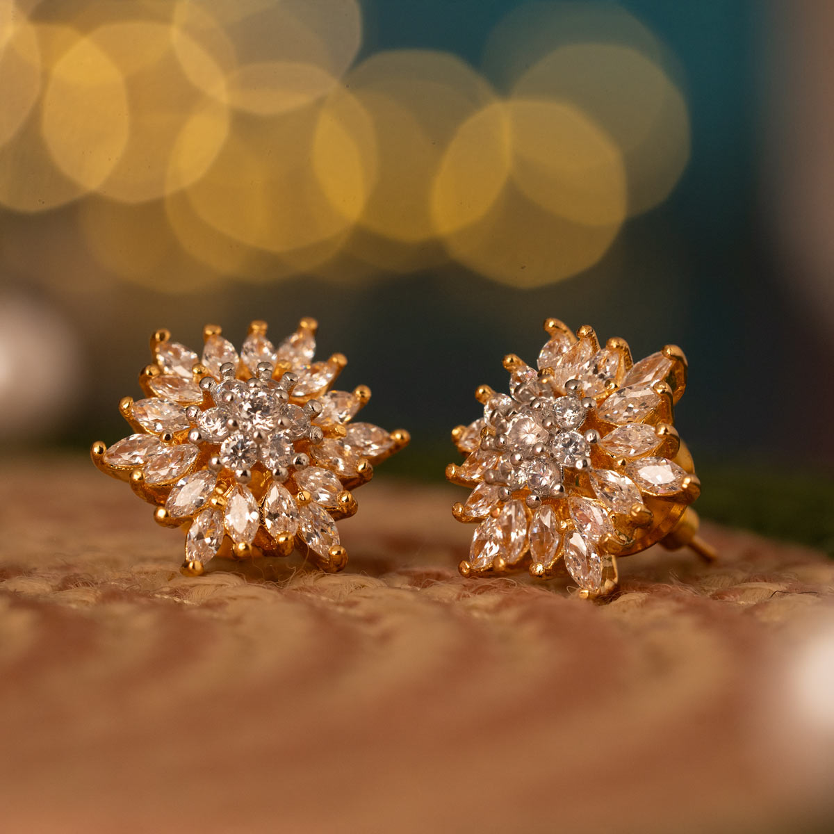 Golden Bloom Stud Earrings