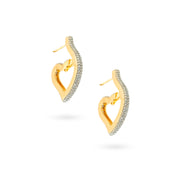 Heart-Shaped Studded Earrings