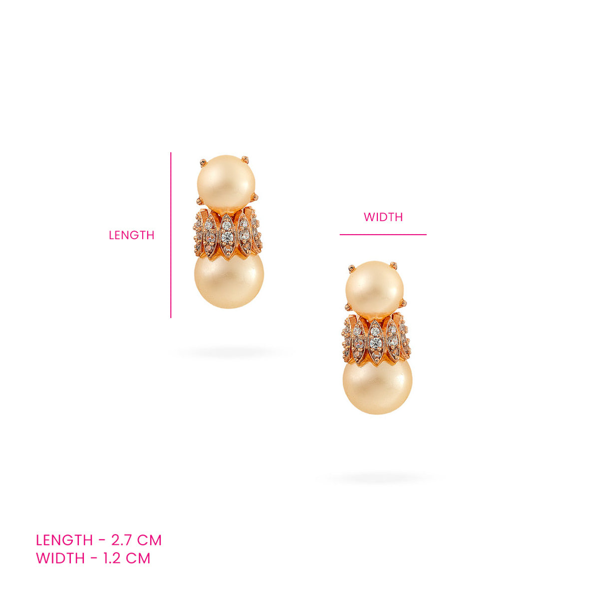 Double Pearl Drop Earrings