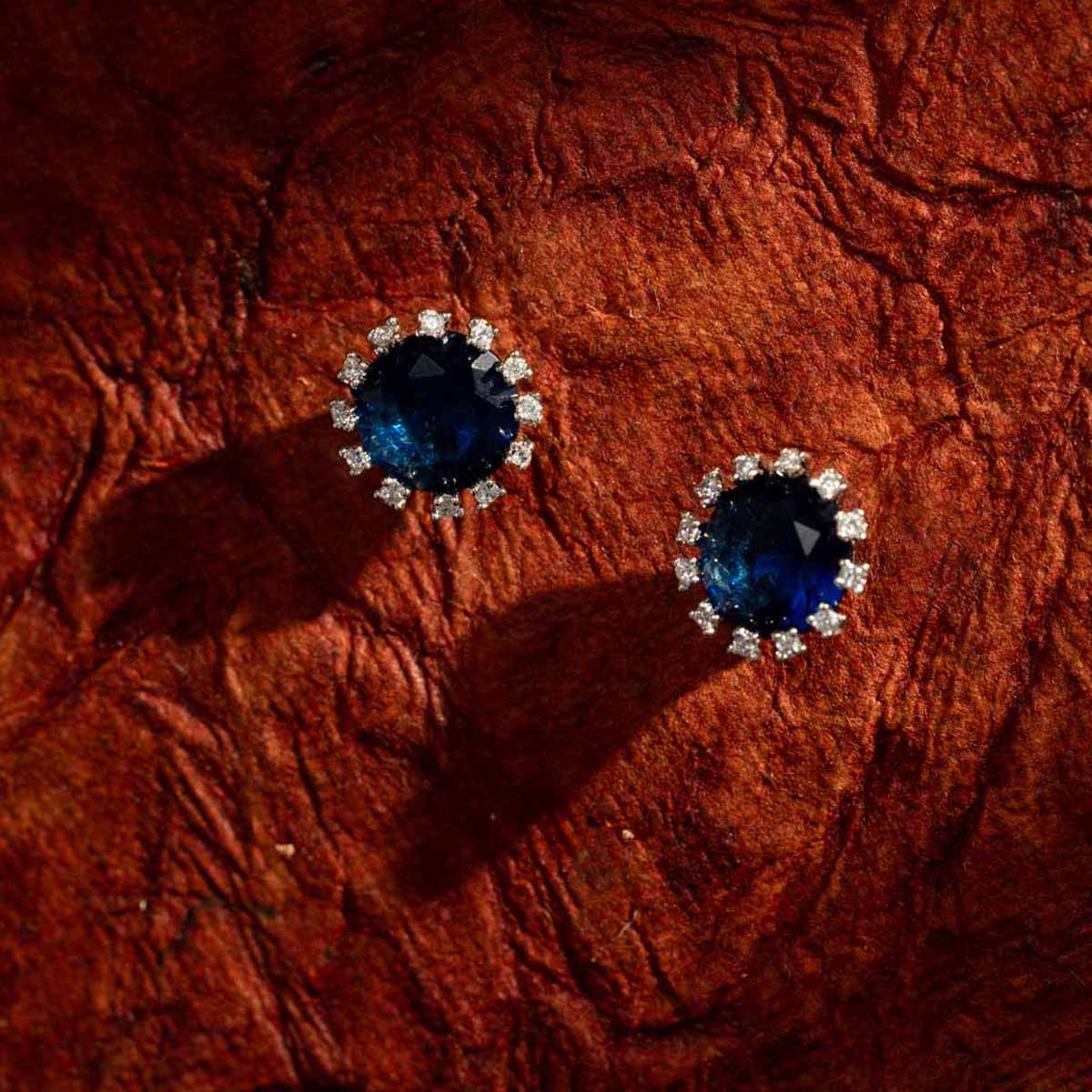 Midnight Bloom Black Stone Stud Earrings