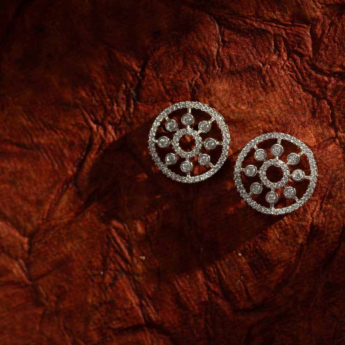 Circle of Elegance CZ Stud Earrings