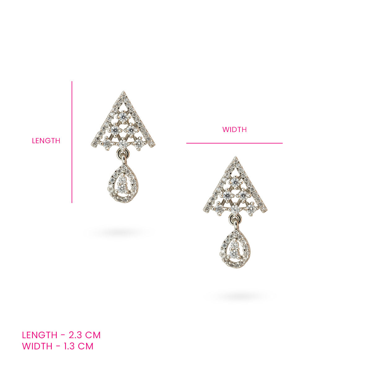 Classic Diamond-Style Round Earrings