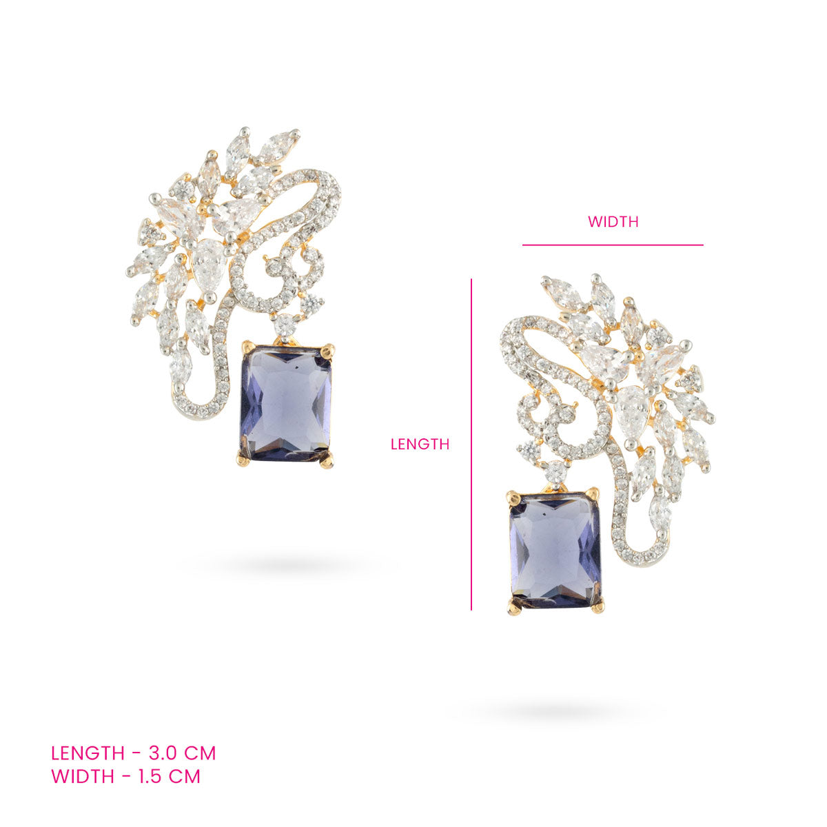 Sapphire Blue Blossom Earrings