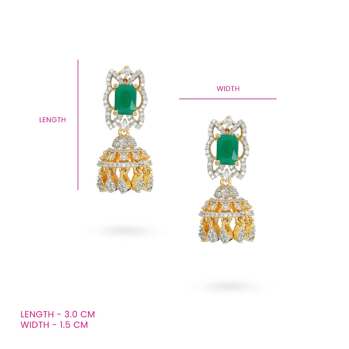 Green Stone Drop Earrings