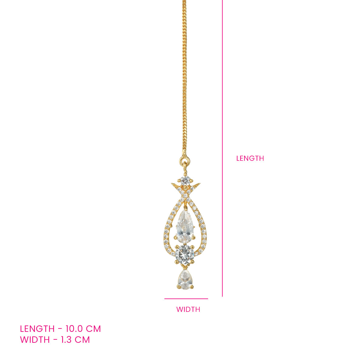 Elegant Maang Tikka with Teardrop Design