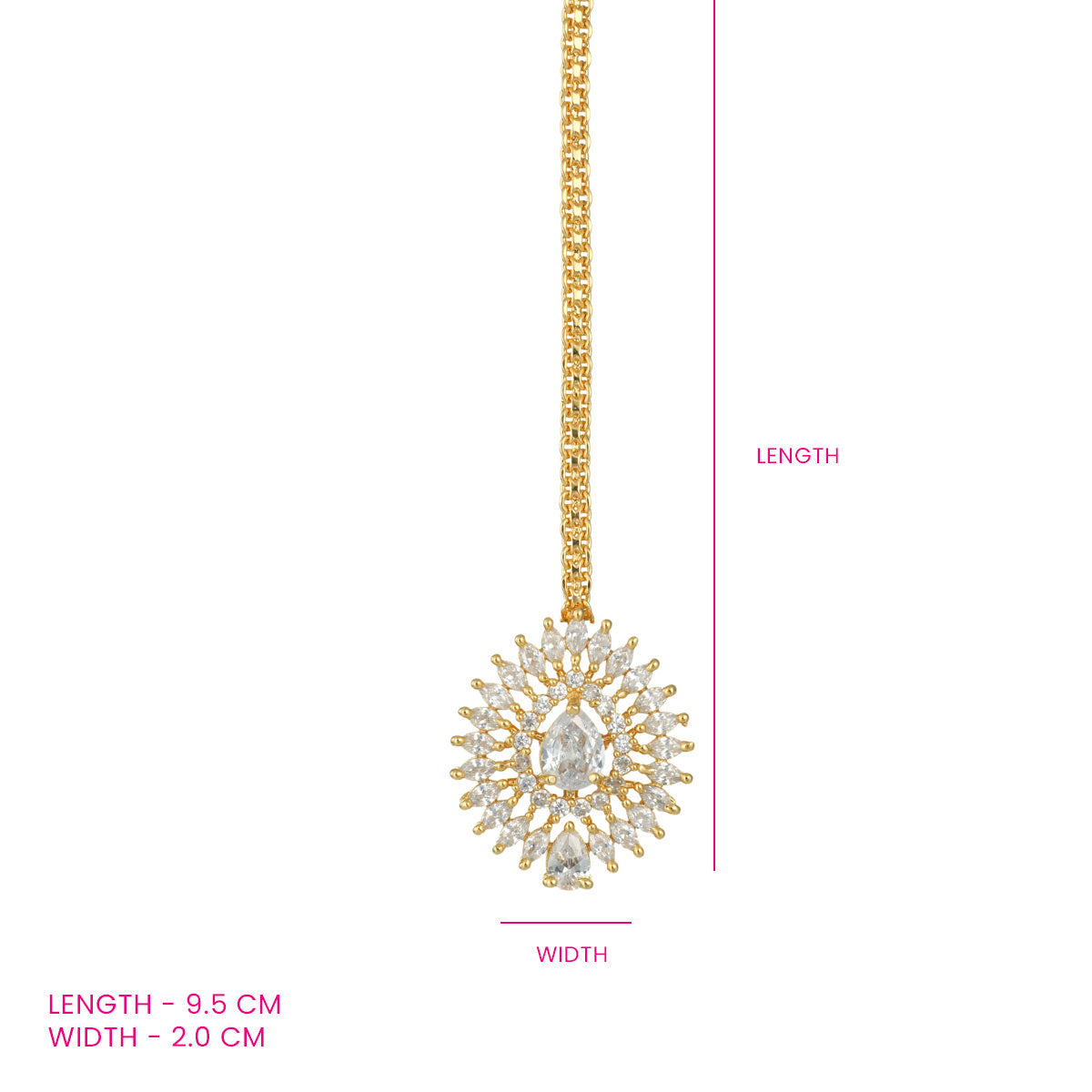 Maang Tikka with Sunburst Design