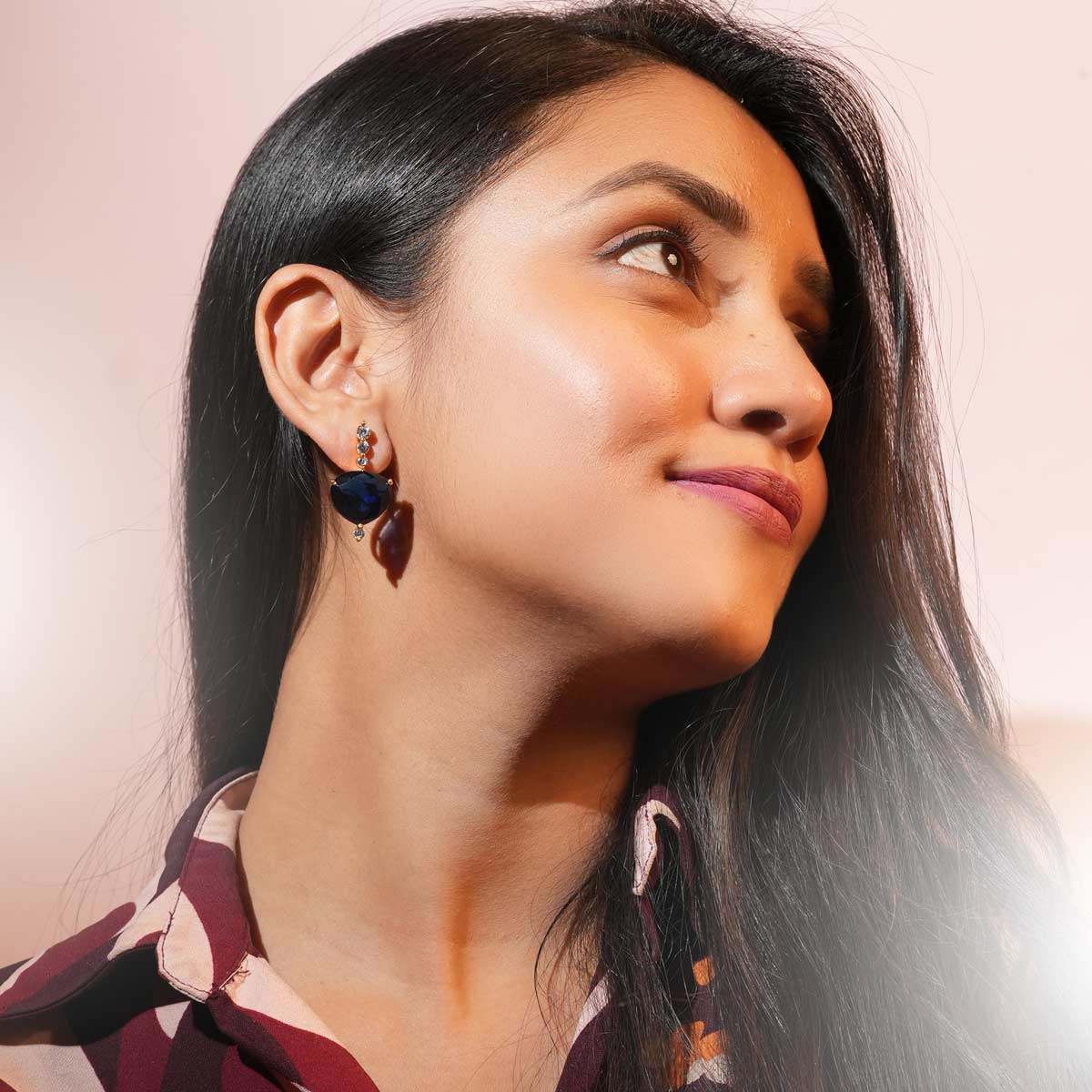 Heart-Shaped Emerald Drop Earrings