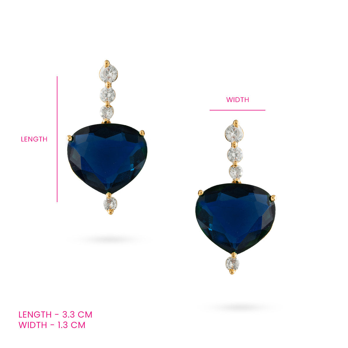 Heart-Shaped Emerald Drop Earrings