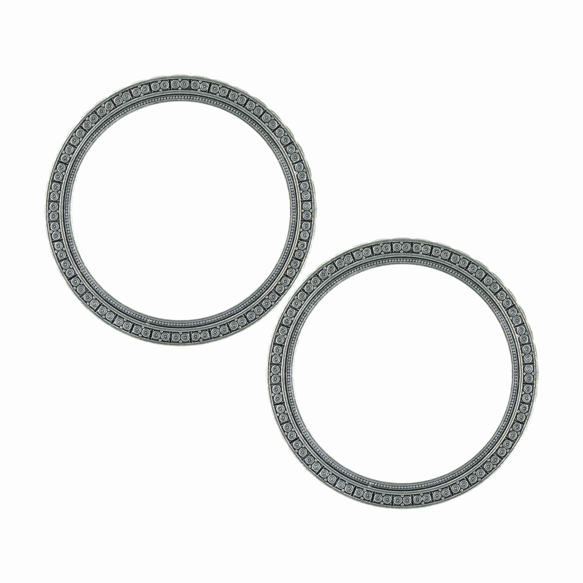 Oxidised Handmade Crafted Bangle - (Set of two Bangles)