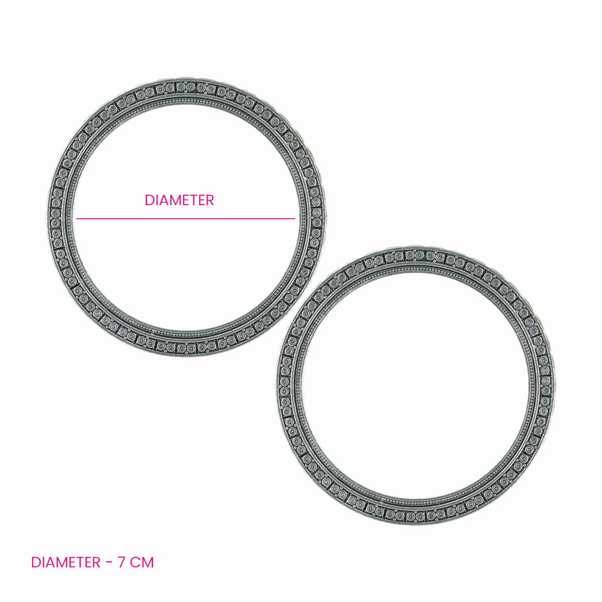 Oxidised Handmade Crafted Bangle - (Set of two Bangles)