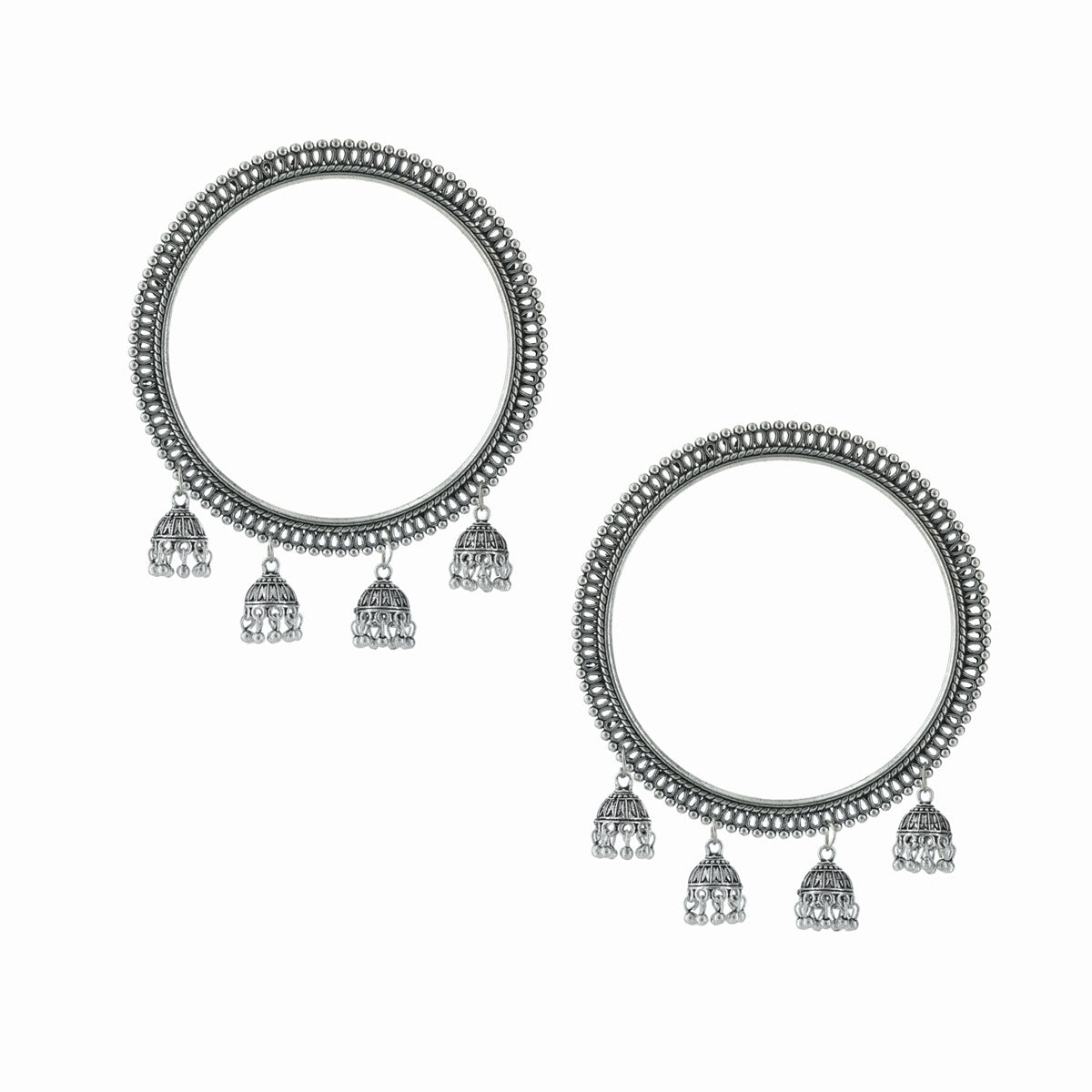 Oxidised Jhumka Bangles (Set of 2)