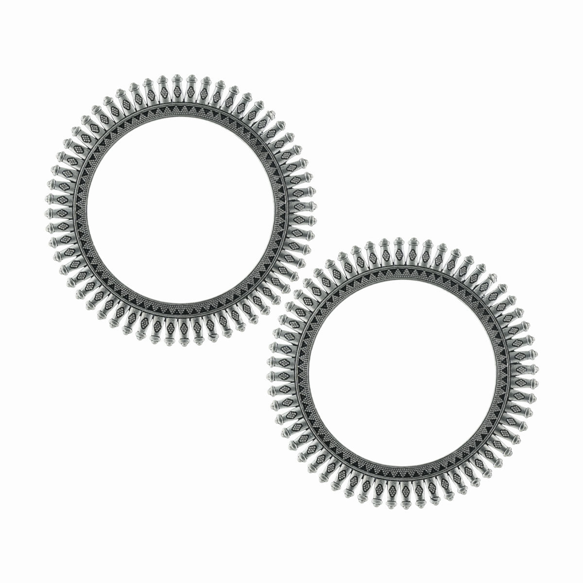 Oxidised Handmade Surya Bangle - (Set of two Bangles)