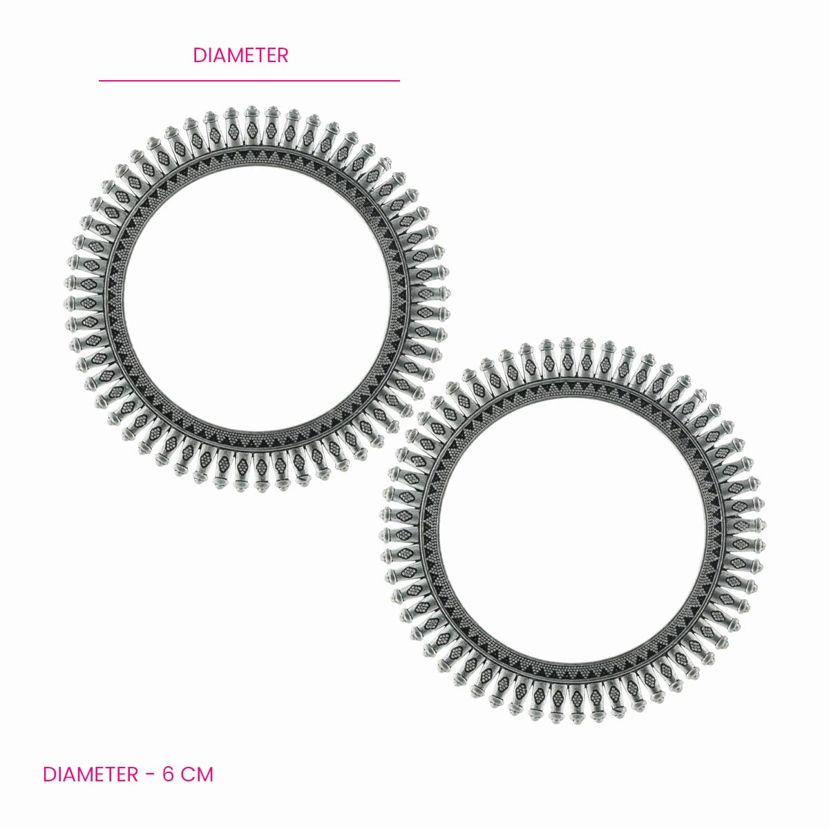 Oxidised Handmade Surya Bangle - (Set of two Bangles)
